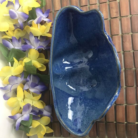 Blue Three Dots And A Dash Chicago Clam Shell Tiki Bowl Mug NEW - Picture 9 of 11